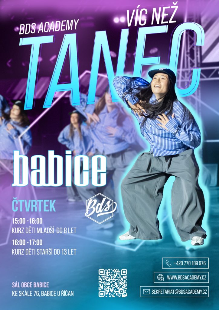 BDS Academy Babice u Říčan – street dance kurzy pro děti, juniory a dospělé, rozvrh hodin