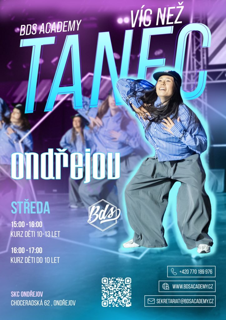 BDS Academy Ondřejov – street dance kurzy pro děti, juniory a dospělé, rozvrh hodin