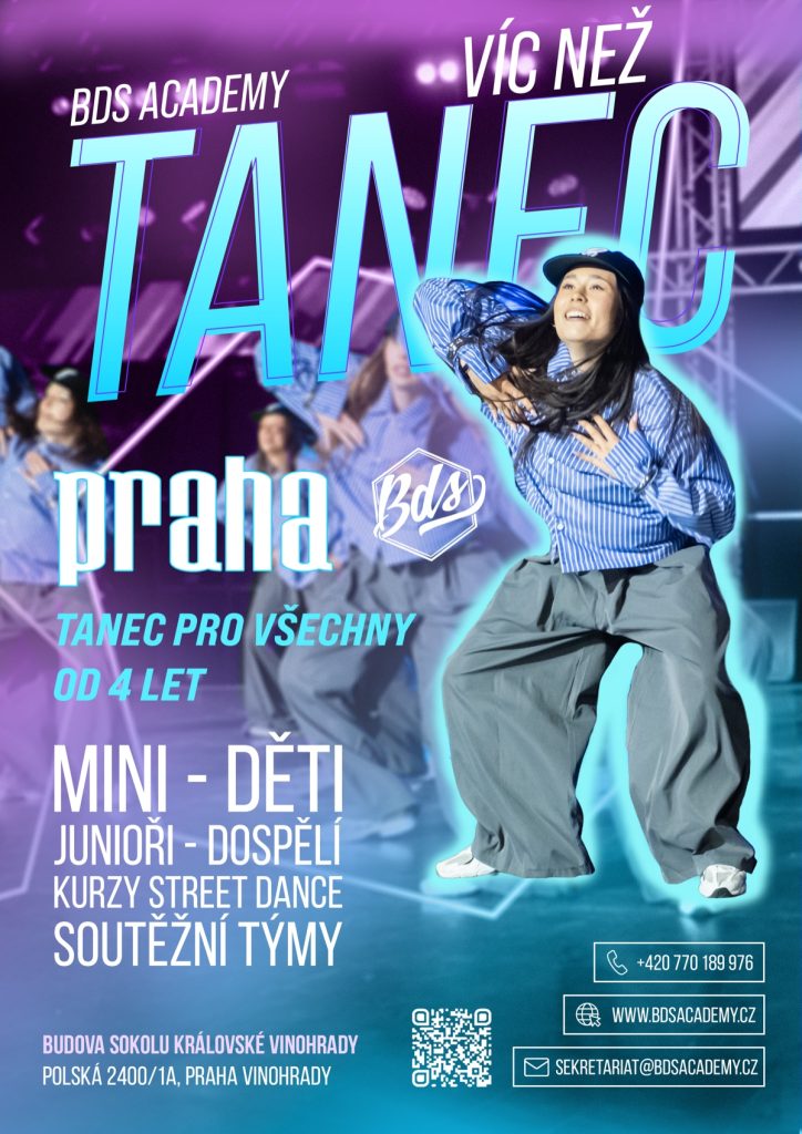 BDS Academy Praha – street dance kurzy pro děti, juniory a dospělé, rozvrh hodin