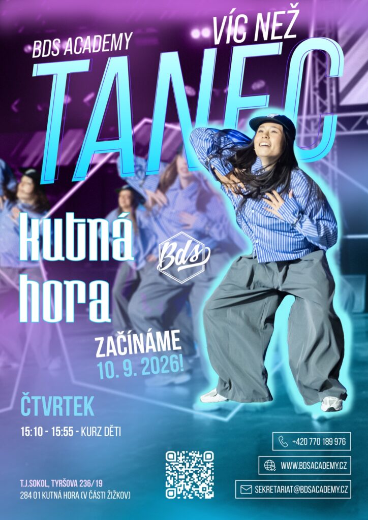 BDS Academy Kutná Hora — začínáme, street dance kurzy 2026/27